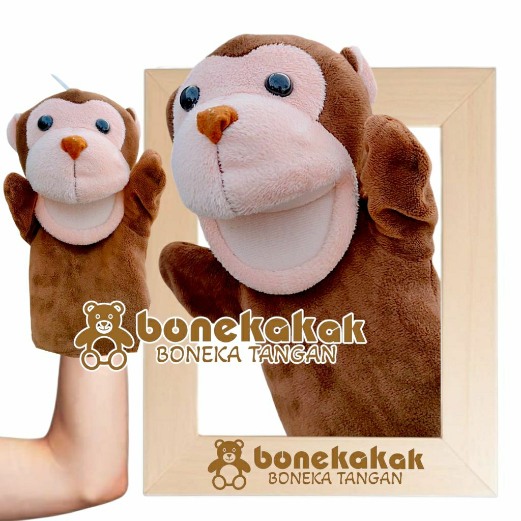 boneka monyet boneka tangan monkey / handpuppet / boneka dongeng mainan anak melatih mendongeng