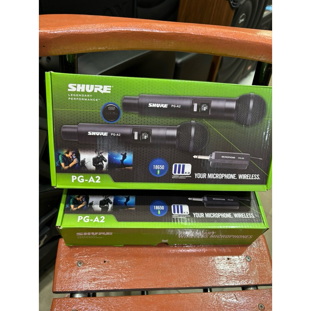 Mic Mix Shure Wireless Isi 2 PG-602 / PG-A2 Microphone Tanpa Kabel isi 2 Mic Shure PG 602 / PG A2