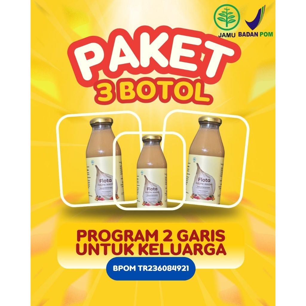 

(PAKET 3 BOTOL) FLOTA NATURAL HEALTHY BAWANG PUTIH TUNGGAL