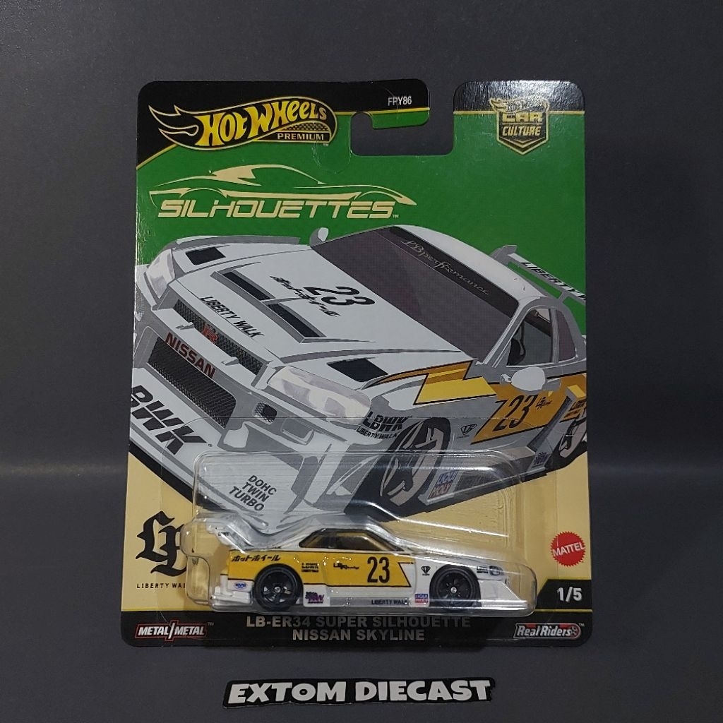 Hotwheels Nissan Skyline R34 LBWK Silhouttes Petir
