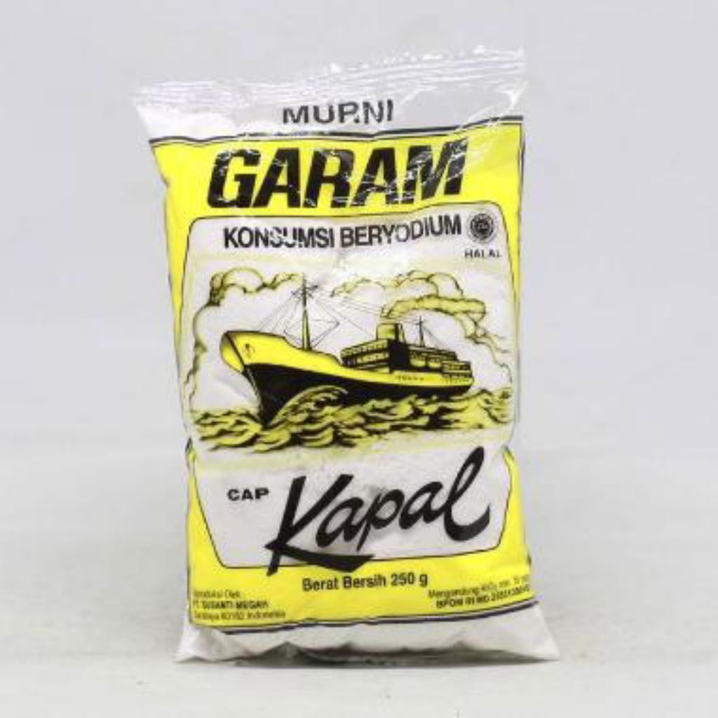 

Garam cap kapal 250g Murah 2 bungkus