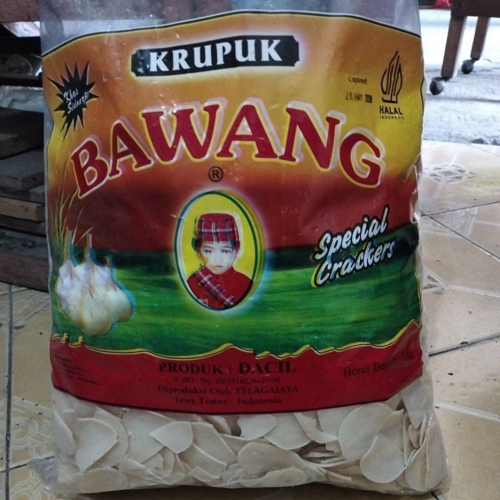 

Kerupuk bawang dacil renyah siap goreng/krupuk bawang/krupuk dacil