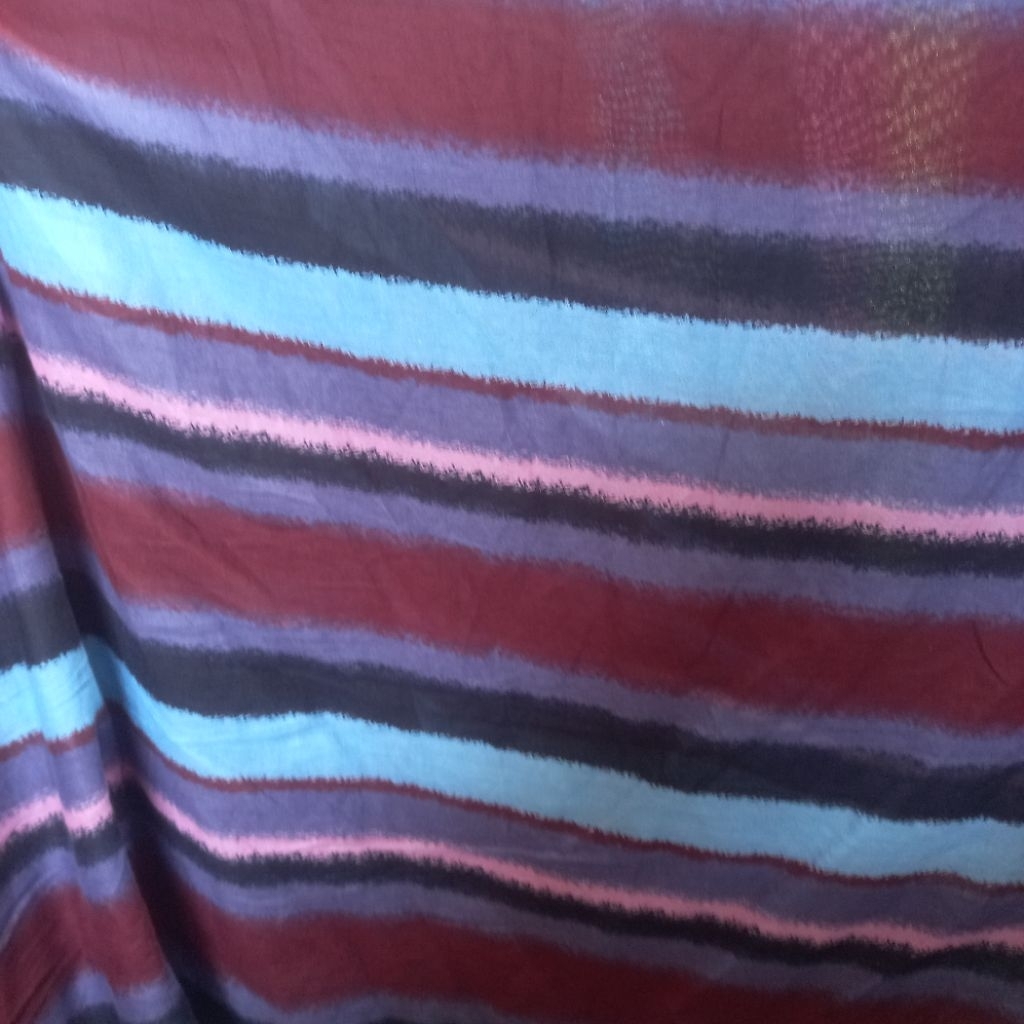 1/2 meter Kain Voal | Katun Voal | Bahan Voal | Kain Meteran | Katun Voal Motif Garis | Bahan Import