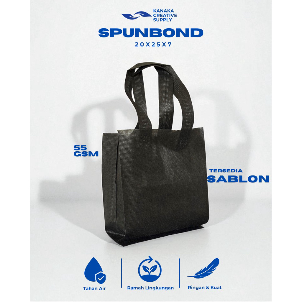 Tas Spunbond Goodie Bag Polos 20x25x8 - 1pcs