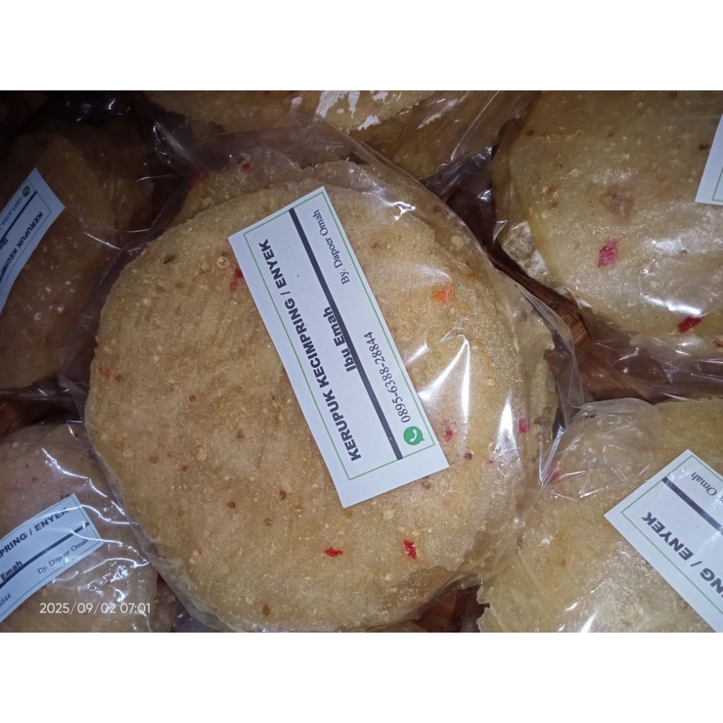

Kerupuk Kecimpring / Enyek 1 Bks Isi 10Pcs