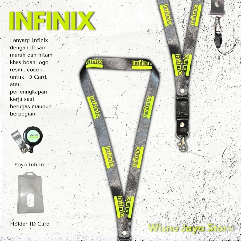 

Tali Lanyard Infinix – Gantungan ID Card Bahan Tissue 2cm Murah Berkualitas