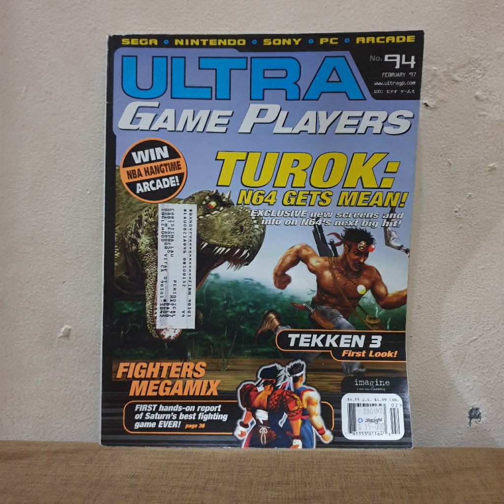 Majalah Game Import Vintage ULTRA GAME PLAYERS Cover Turok N64s Get Mean FEBRUARY 1997