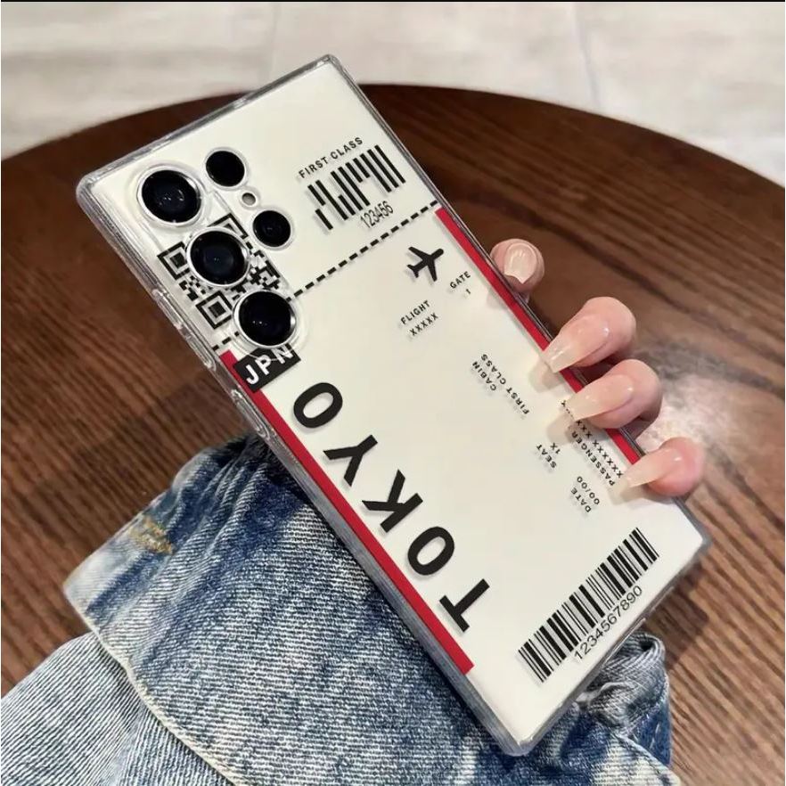 Softcase TPU TRANSPARAN Motif TIKET AESTETIK Untuk  SAMSUNG A02/A03/A04/A05/A10/A11/A12/A14/A16/A20/