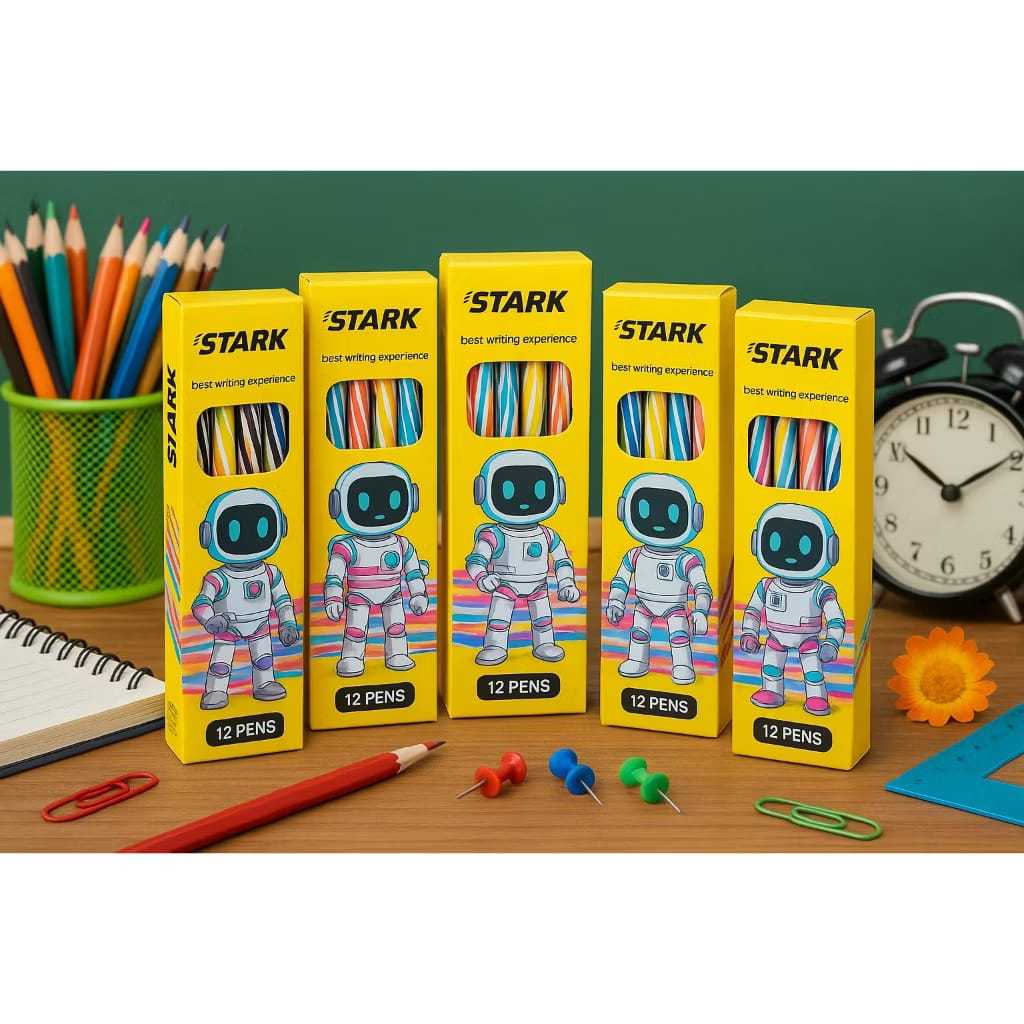 

Termurah 12 Pcs Pulpen Lilin Stark Tinta Bagus(YM)