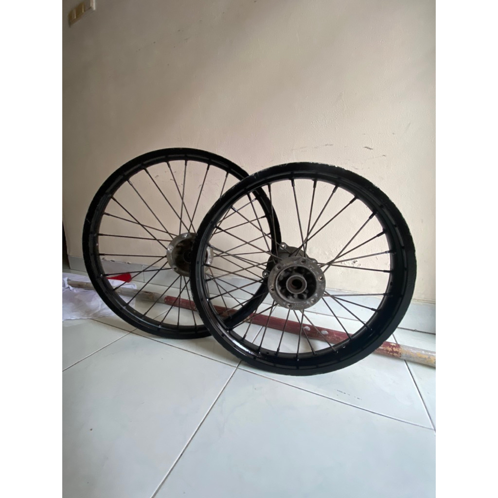 velg klx 18/21 sepasang tromol ori klx 150