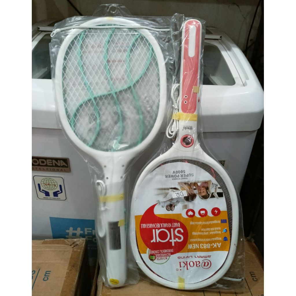 Raket Nyamuk AOKI AK-883 NEW. Raket nyamuk RECARGEABLE AOKI