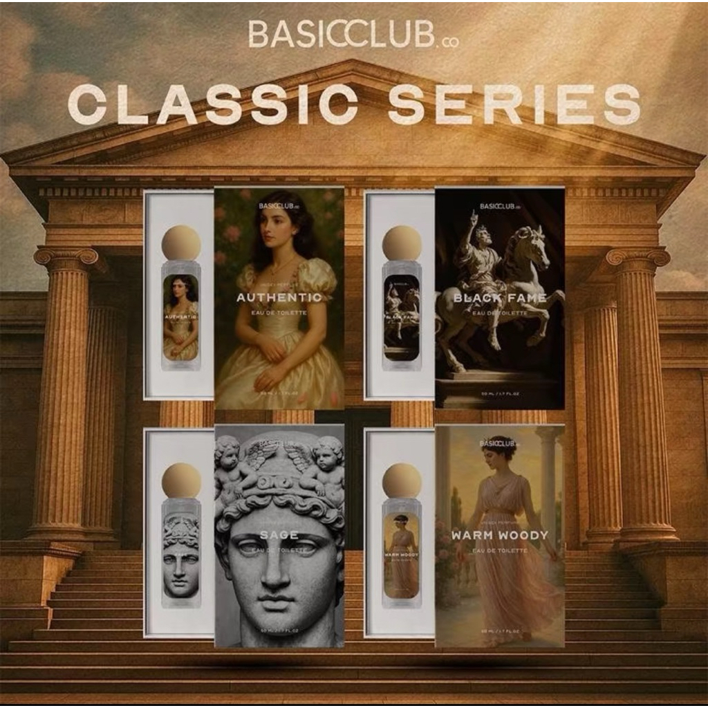 BASICCLUB SPRAY 50ML BY GEAMOORE (PARFUM) / BLACK FAME / WARM WOODY/ BASIC CLUB PARFUM