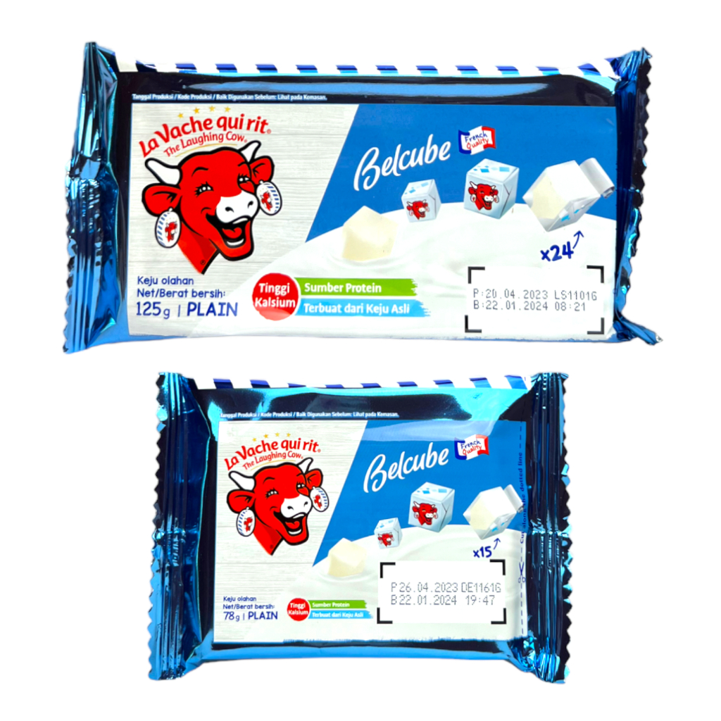 Keju Belcube MPASI Cheese Plain 78gr dan 125gr The Laughing Cow kurir instan Makassar