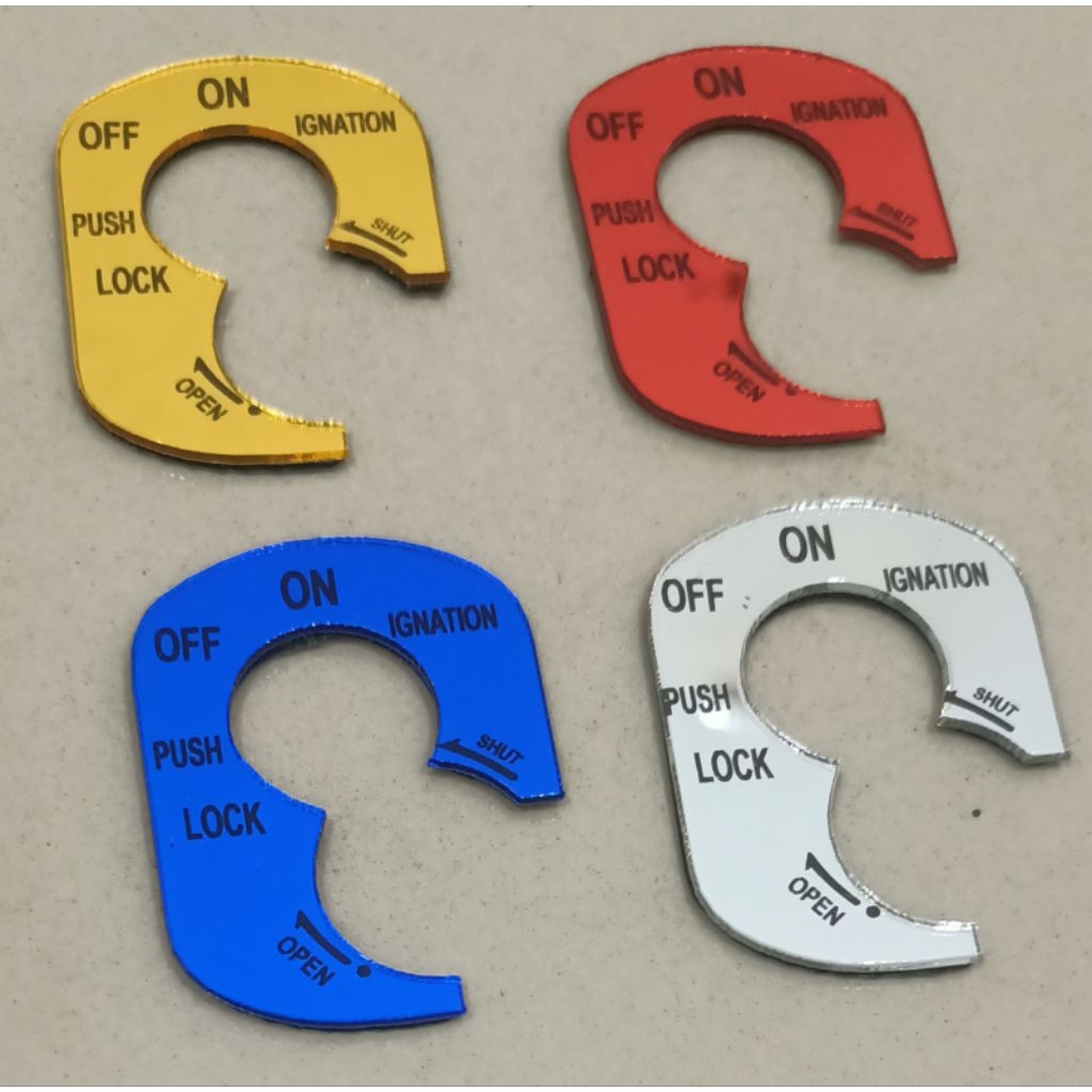 emblem akrilik cover kunci garnish keyless Honda Beat karbu Vario karbu tebal 1mm