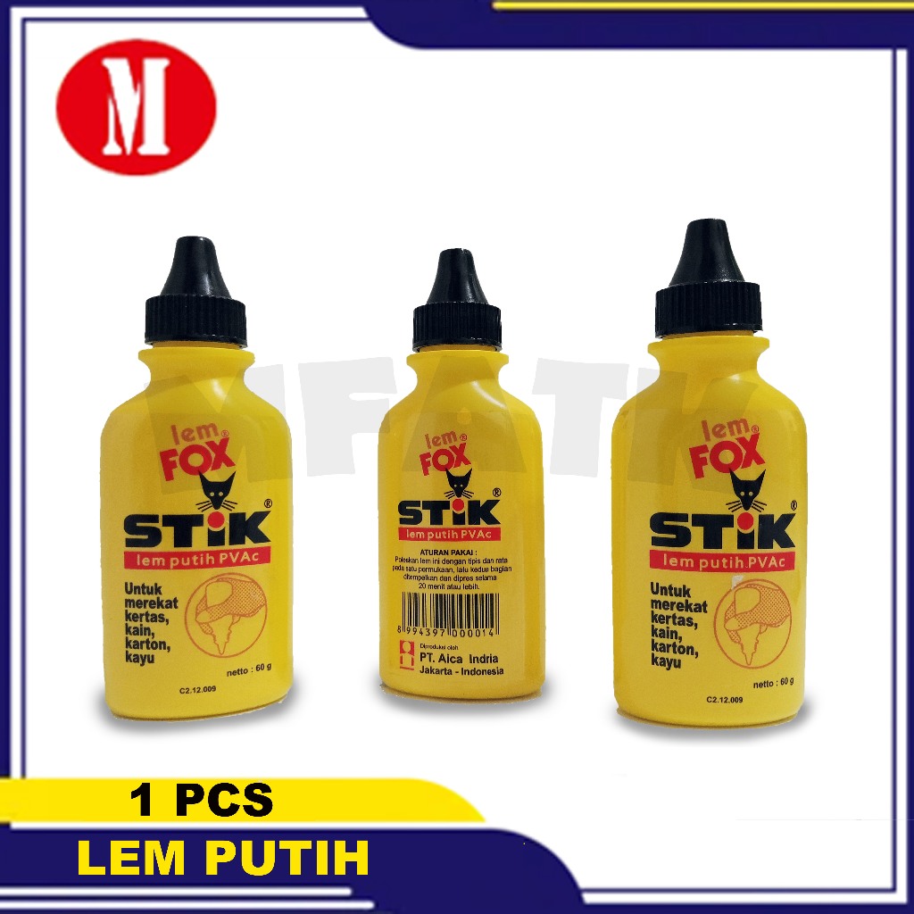 

Lem FOX Stick Lem putih PVAC 60 gr