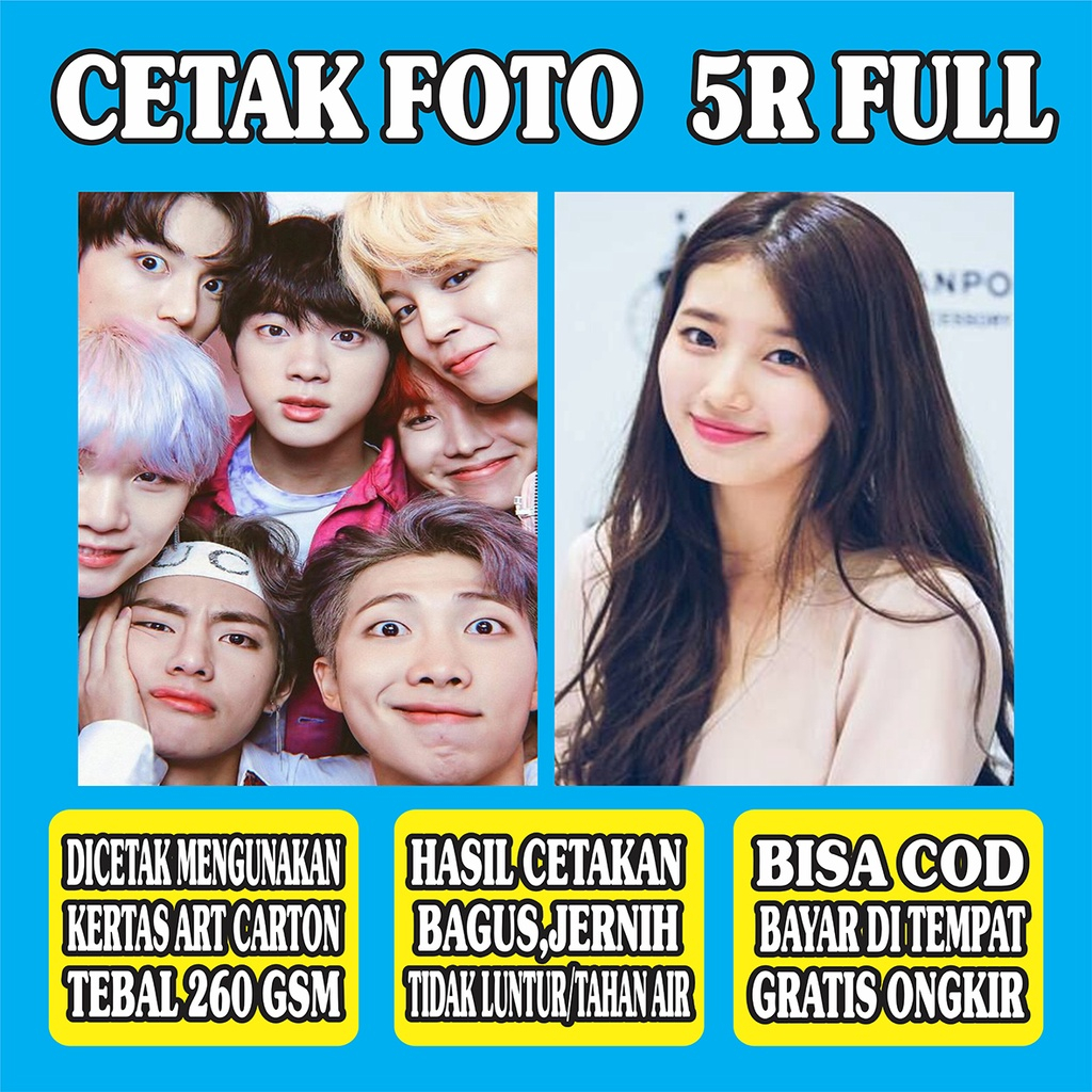 cetak foto 5R Murah (Ukuran 5*7 Inchi) | Print Photo Custom"