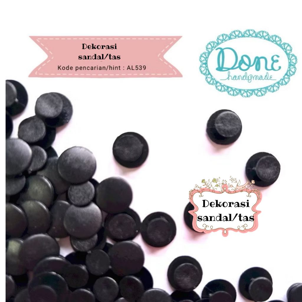 done handymade dekorasi sandal silicone decoration jibbit alas media rekat hiasan sendal blank penda