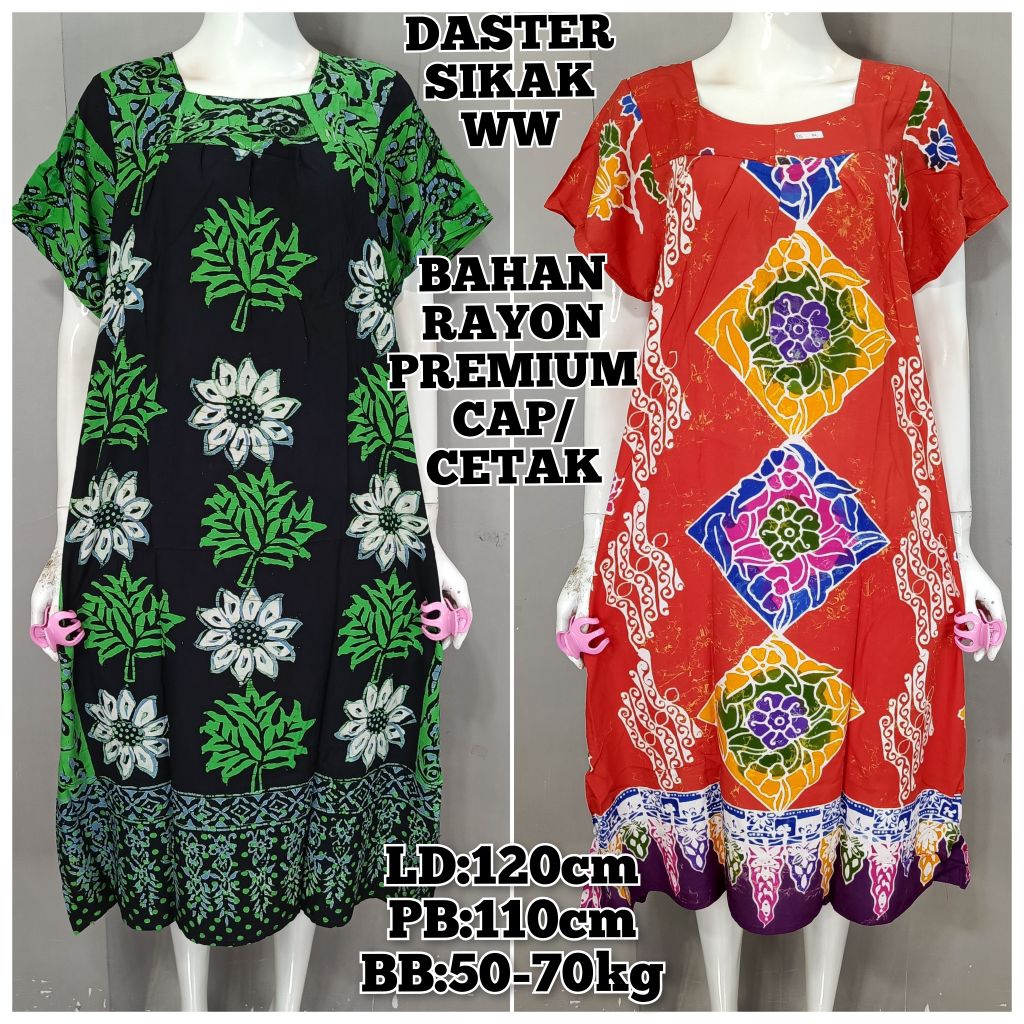 Daster Sikak Batik WW By BL Bingliang Ld120 Pb110