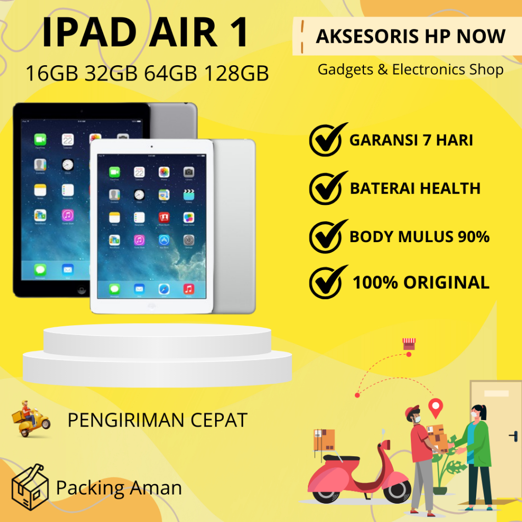 iPad Air 1 16GB 32GB 64GB 128GB Wifi Only Second Original | AHN