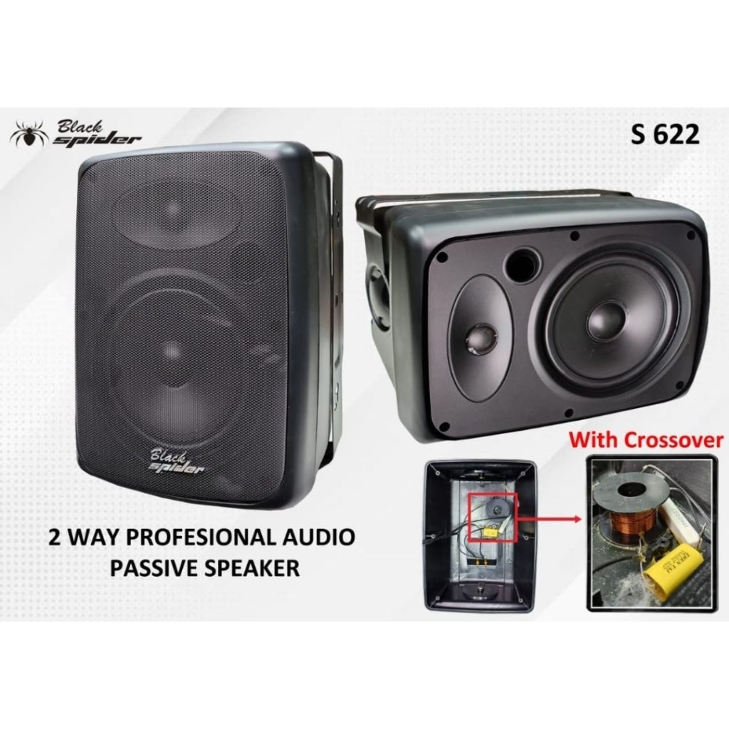 speaker pasif blackspider s622  speaker pasif dinding black spider S 622 sepassng 6,5 inch
