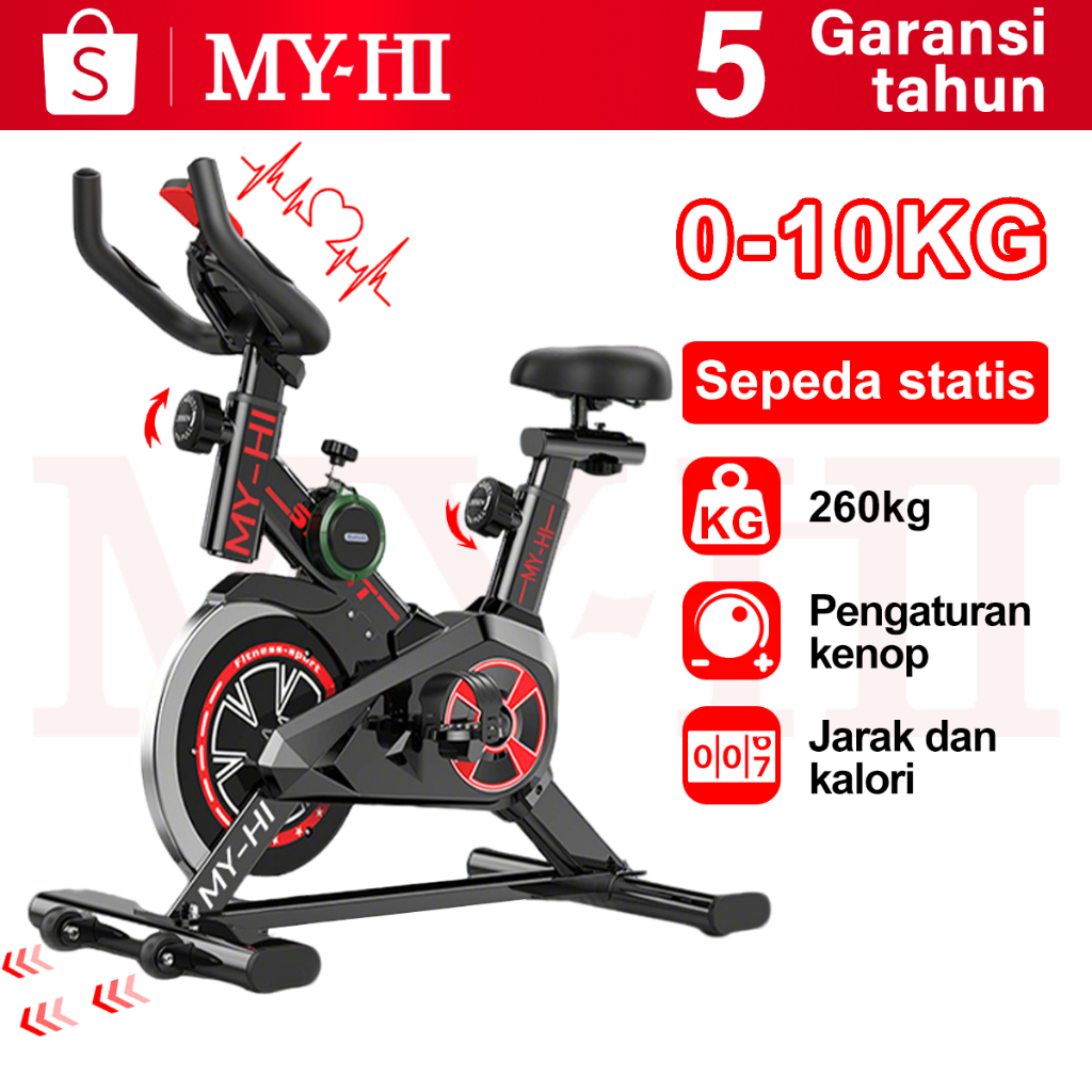 MY-HI  Sepeda statis Spinning Bike Tes Detak Jantung Sepeda olahraga Exercise  Peralatan Olahraga