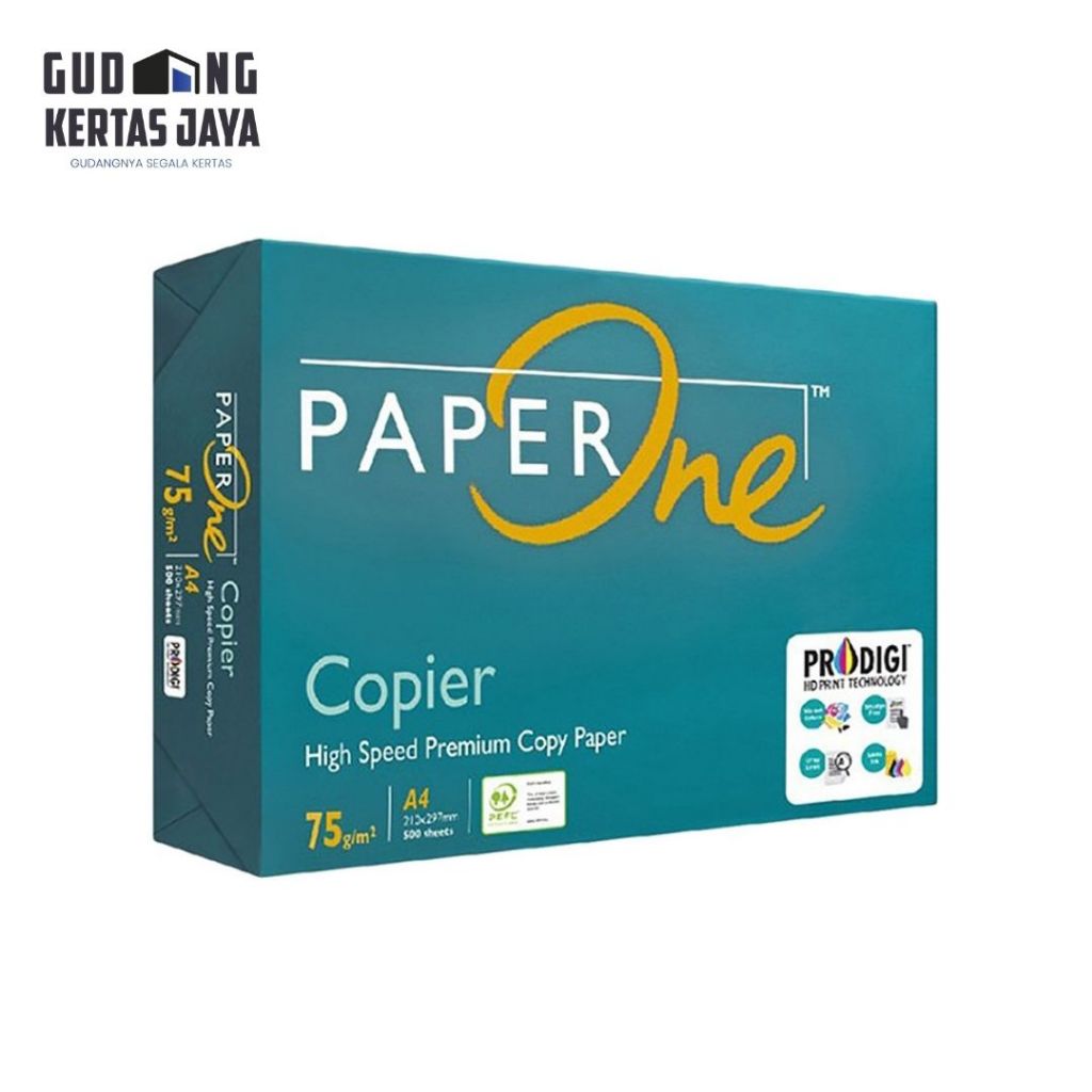 

PaperOne Kertas A4 HVS 75gr 1 Rim 500 Lembar