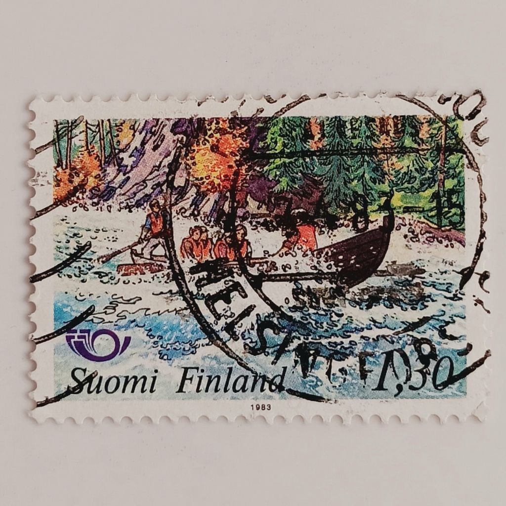 

(AD) Perangko Finlandia 1983 Norden 1983 - Norden, Tourism, River Trip on the Kitkajoki 1,30 markka Used