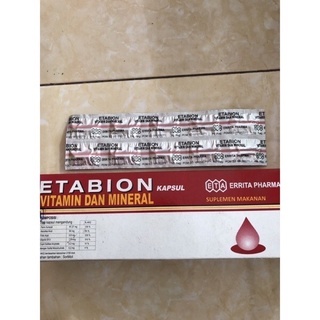 Etabion strip / mutivitamin dan mineral / penambah darah / vitamin tambah darah / vitamin kurang dar