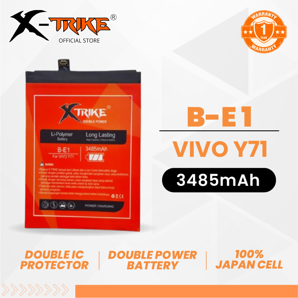 XTRIKE Baterai Vivo Y71 B-E1 Double Power