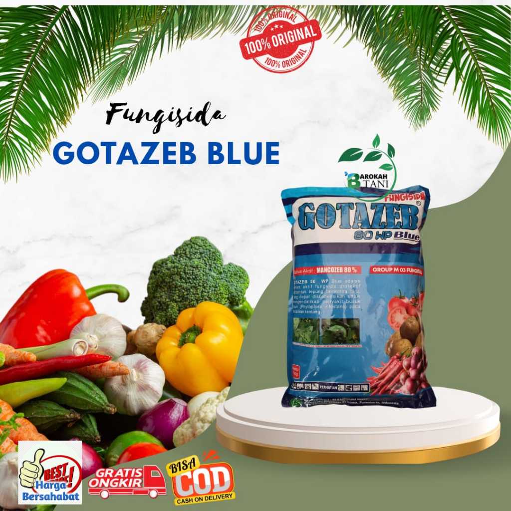 FUNGISIDA GOTAZEB BLUE 80 WP Bahan aktif : mancozeb 80%