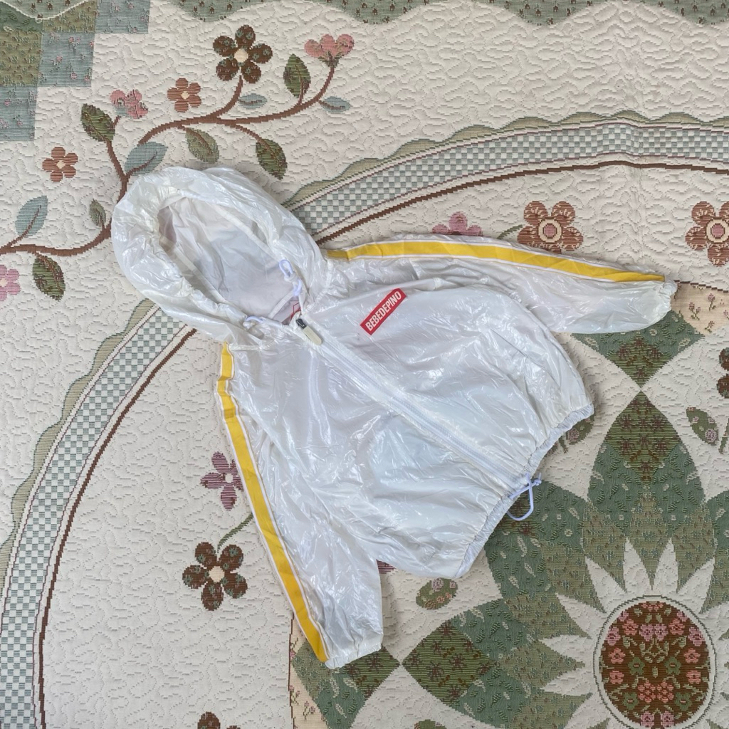 jacket windbreaker anak bebedepino glossy transparan super cakep