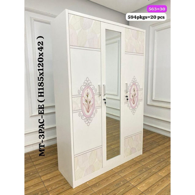 Promo Lemari Pakaian Plat Besi 3 Pintu