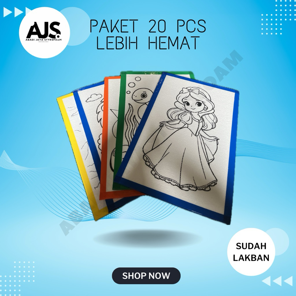 

Paket 20 Pcs | Styrofoam Lukis Sudah Lakban | Styrofoam 33x50