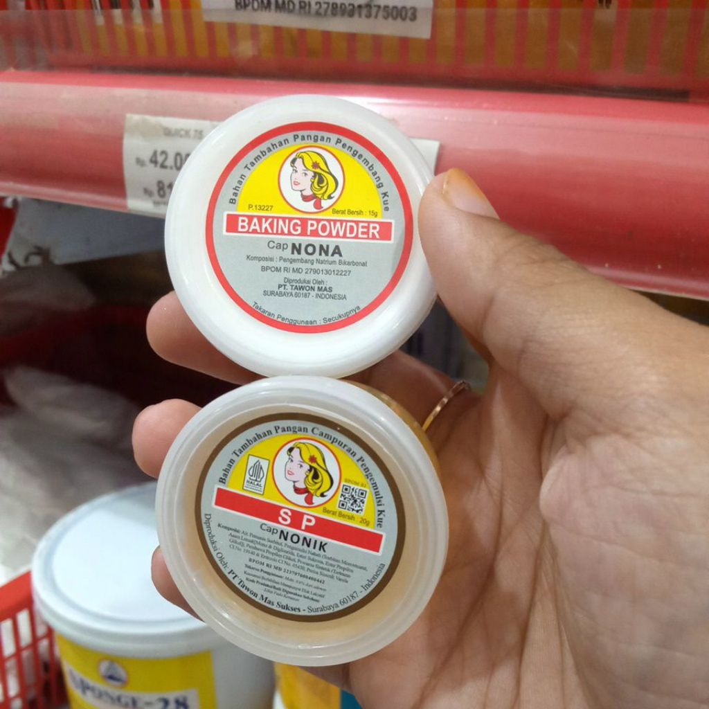 

BAKING POWDER DAN SP BRAND NONA 20 GRAM