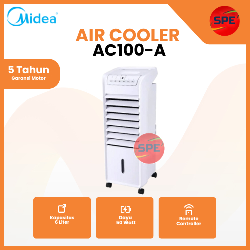 AIR COOLER MIDEA KAPASITAS 6 LITER AC100-W / AC100W GARANSI RESMI (MEDAN)