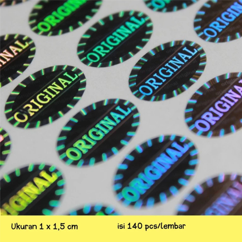 

STIKER HOLOGRAM ORIGINAL OVAL 1.5X1CM _ SILVER _ IAM