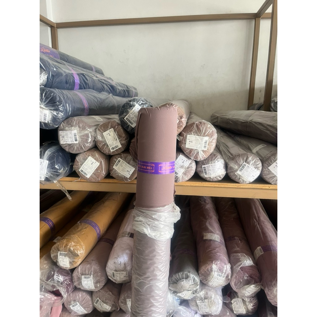 KAIN CERUTY BABYDOLL PREMIUM MAUVE 1 ROLLAN/GULUNGAN ISI 60 YARD