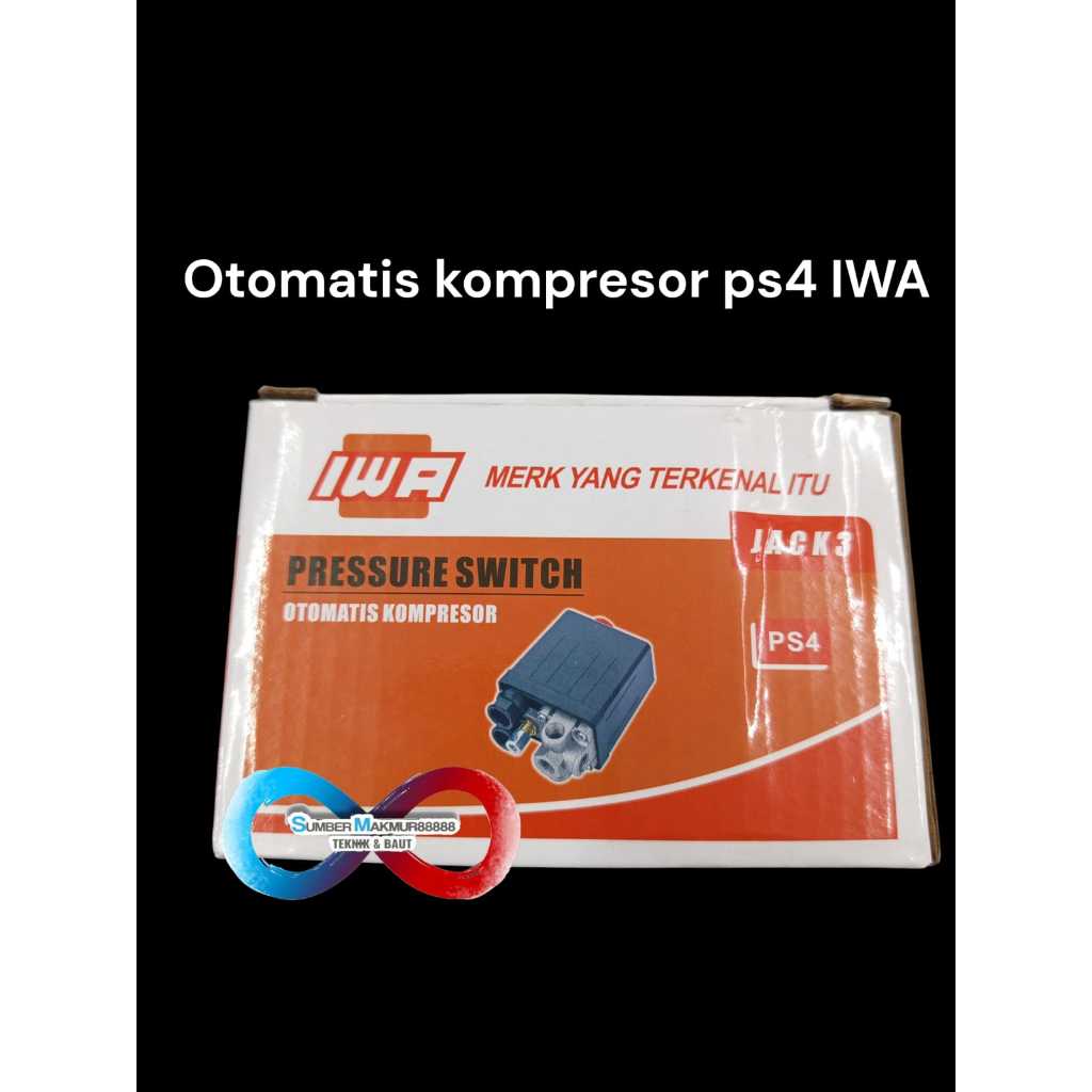 Otomatis Kompresor Angin 4 Cabang Lubang Drat 1/4" IWA