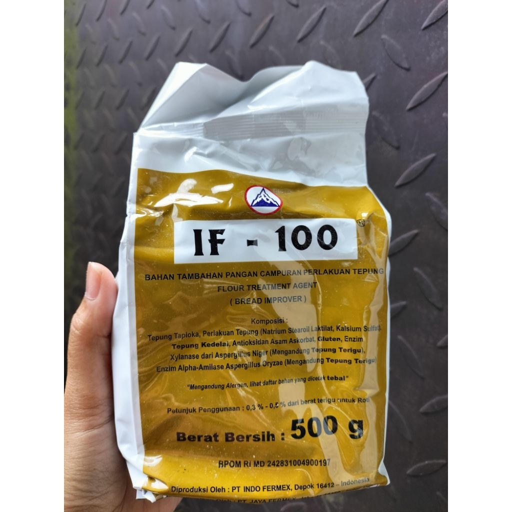

IF - 100 PELEMBUT DAN PENGEMBANG ROTI 500GR / BREAD IMPROVER