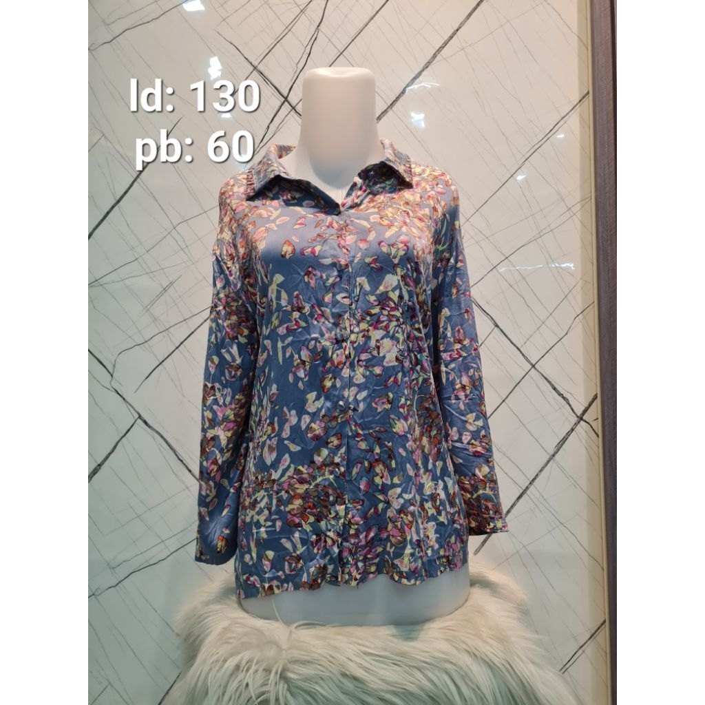 kemeja pl motif bunga