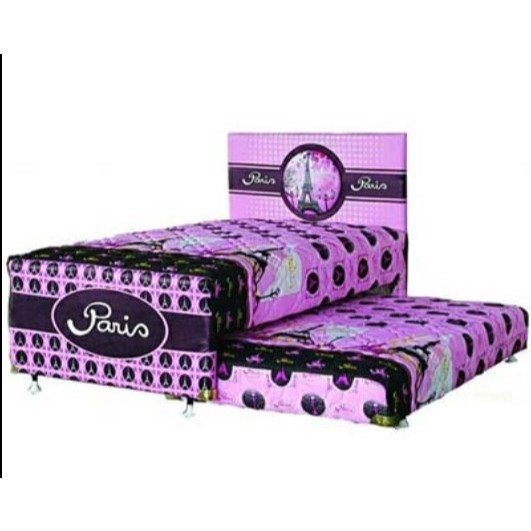 Kasur Sprinbed Bed Sorong Vitto Ocean Karakter Perempuan Paris | Bed Sorong 2 in 1 Ocean Murah Palem