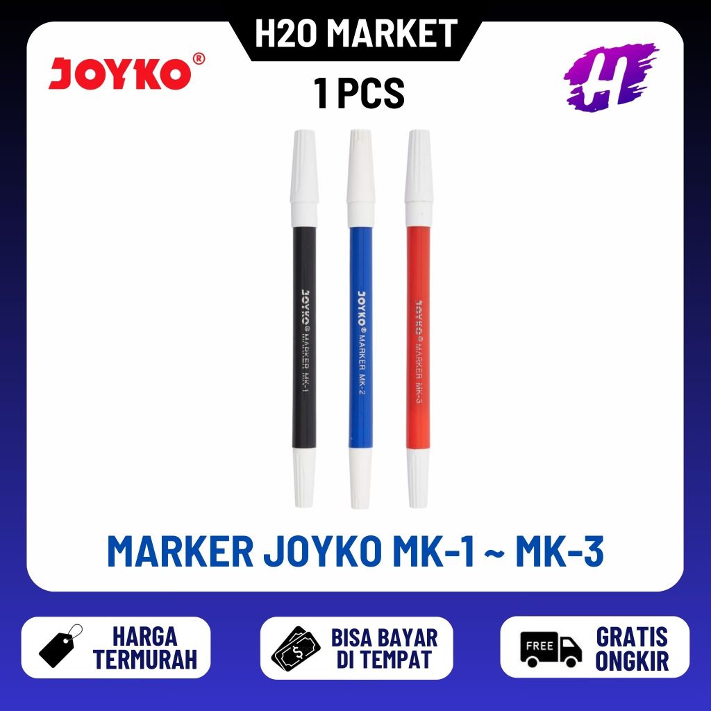 

❤️H2O❤️ Spidol Warna Kecil / Marker Joyko MK-1 ~ 3 ( 1 PCS )