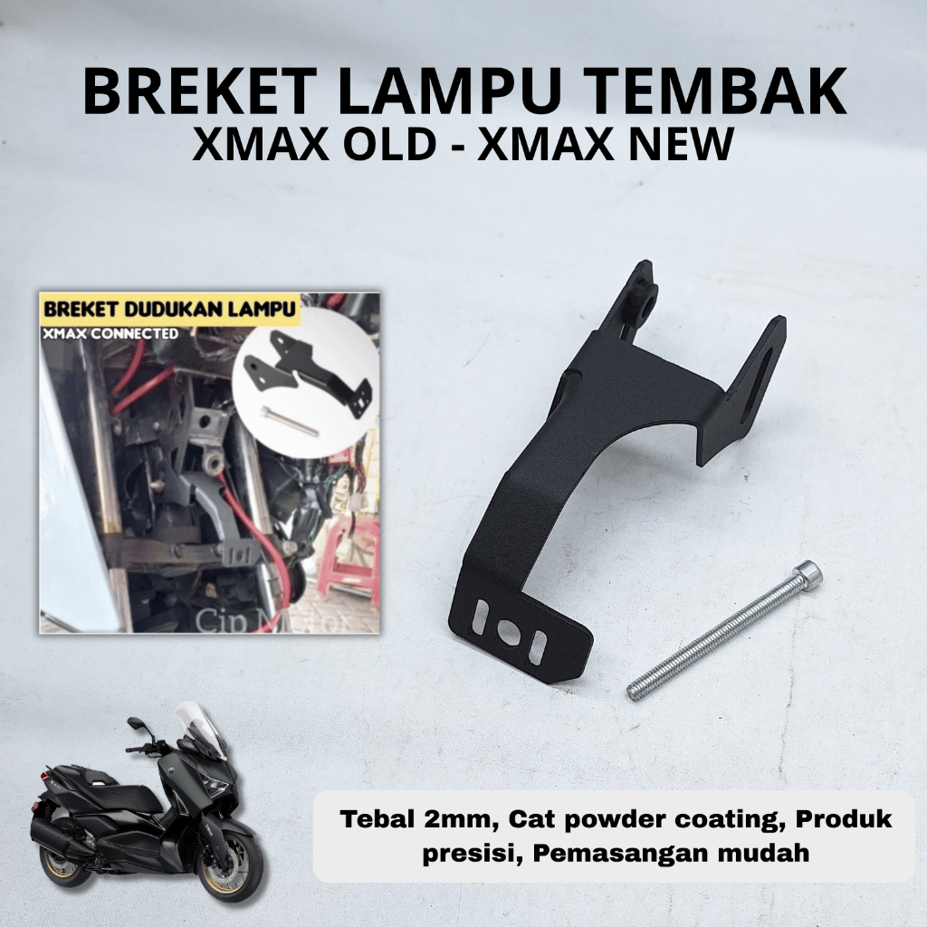 Breket Lampu Xmax - Dudukan Lampu Tembak D2 Laser Xmax New & New Xmax - Adaptor Lampu Xmax - Dudukan