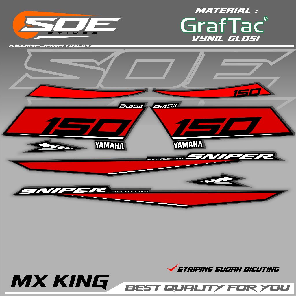 STRIPING MX KING custom motif sniper / striping sniper 150 / striping sniper vietnam / mx king malay