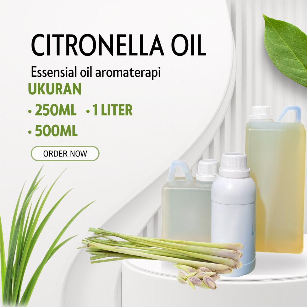 250ml-1liter Minyak Atsiri Sereh wangi / Citronella oil Essensial Aromatherapy Therapeutic Diffuser
