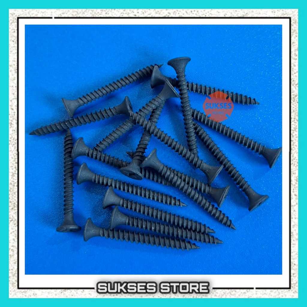 Sekrup Gypsum / Baut Sekrup Gypsum Baja / Drywall Screw Hitam / Baut Sekrup Kayu