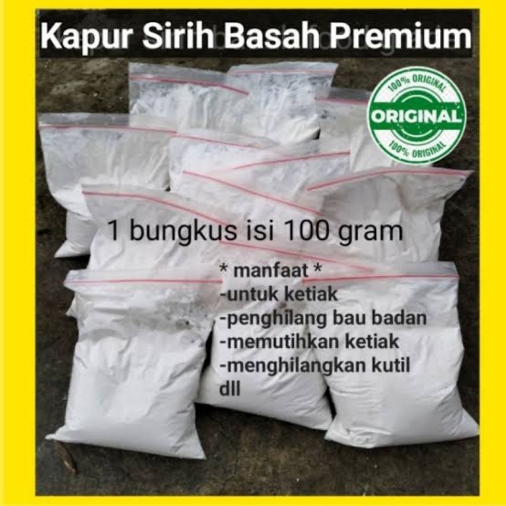 

kapur sirih basah 100g Rp8.000