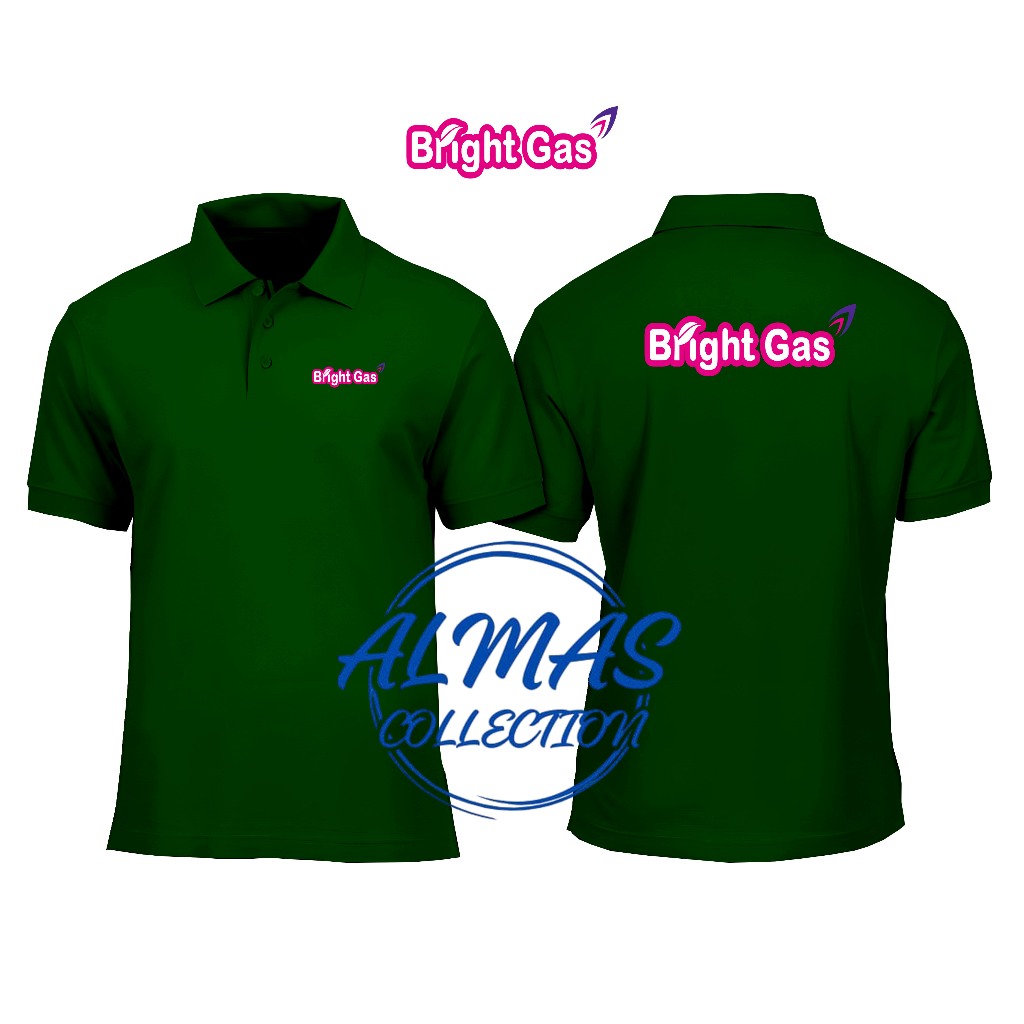 jual baju polo Bright Gas - KAOS MODEL POLO BERKERAH BRIGHT GAS