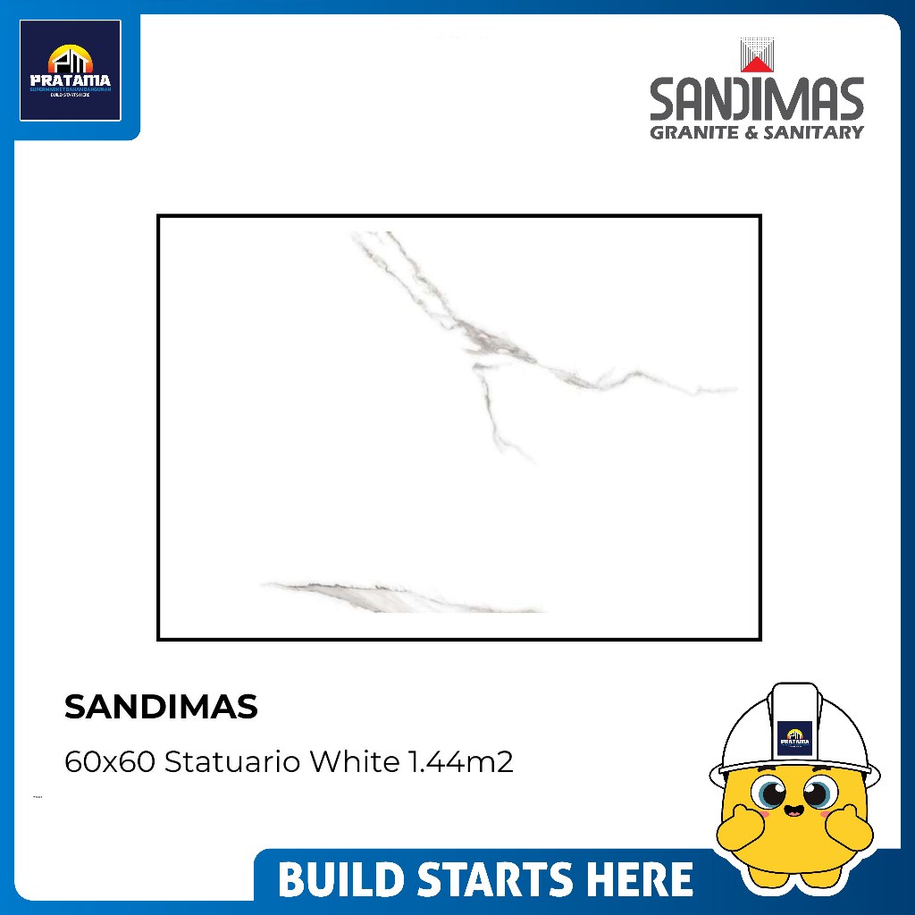 SANDIMAS - GRANITE 60X60 STATUARIO WHITE 1.44M2
