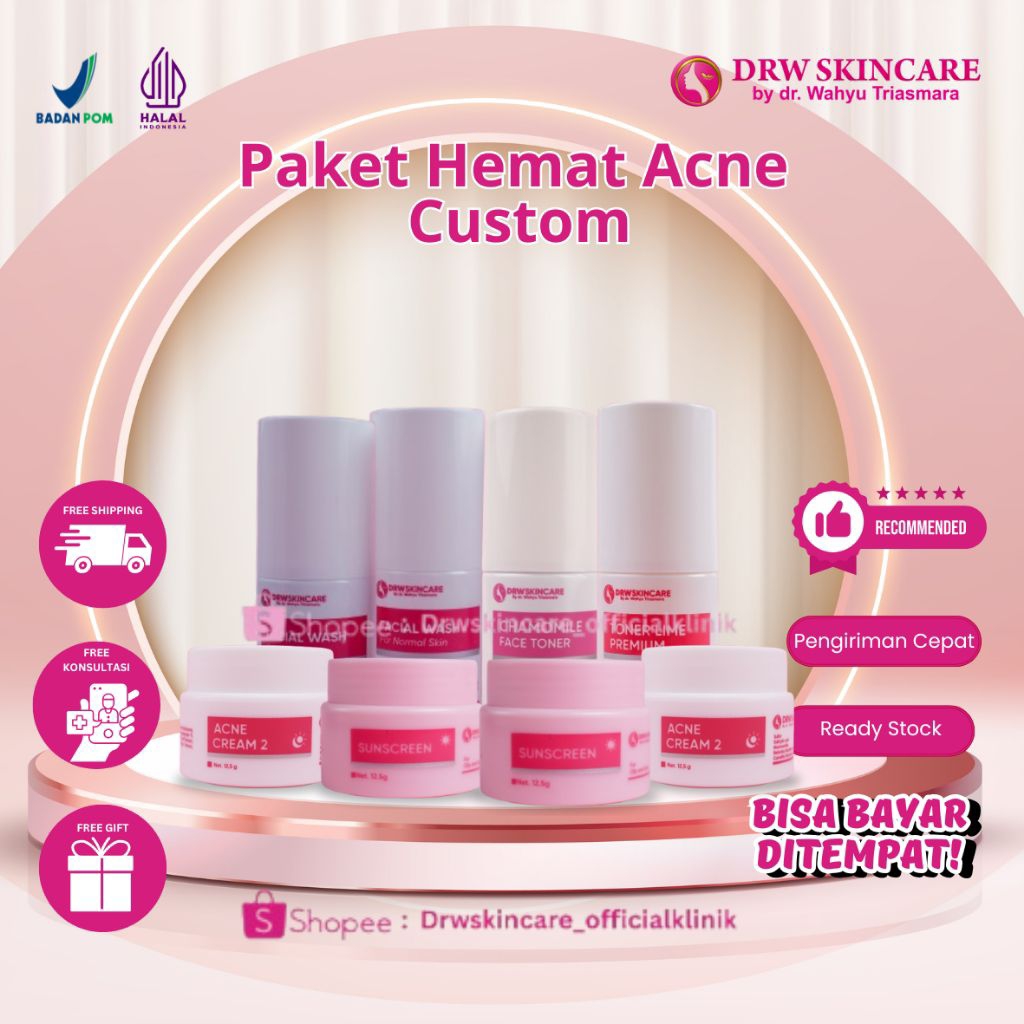 Drw Skincare Paket Hemat Acne Cream 1 2 3